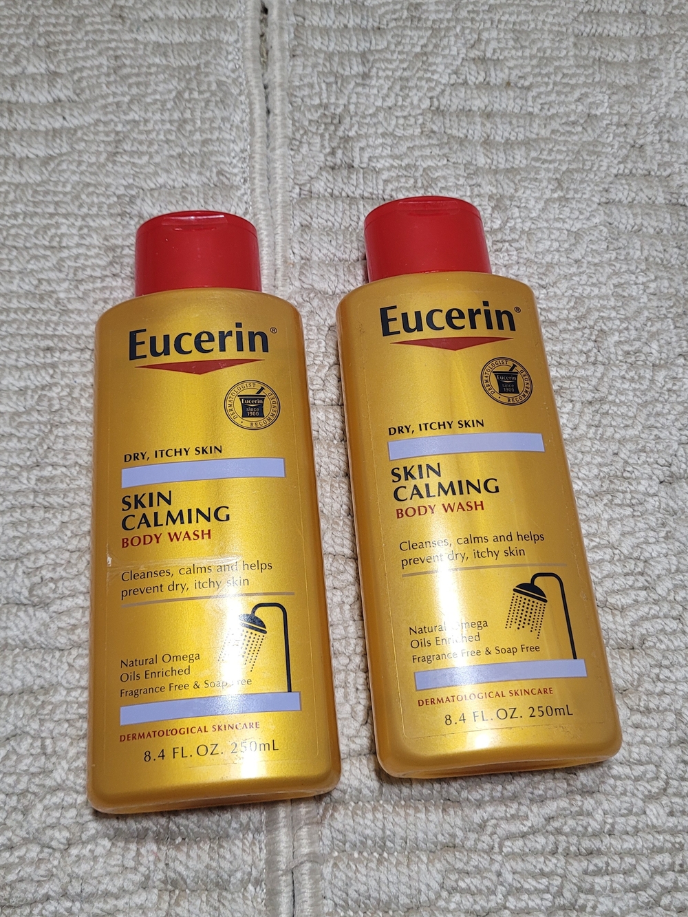 DISCONTINUED Eucerin Skin Calming Body Wash - Lot of 2 HTF 8.4oz - Picture 3 of 7